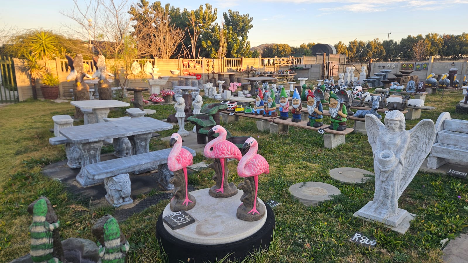 Concrete garden ornaments