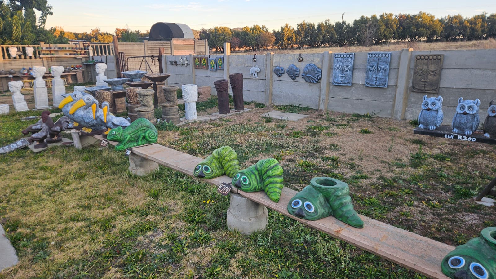 Concrete garden ornaments