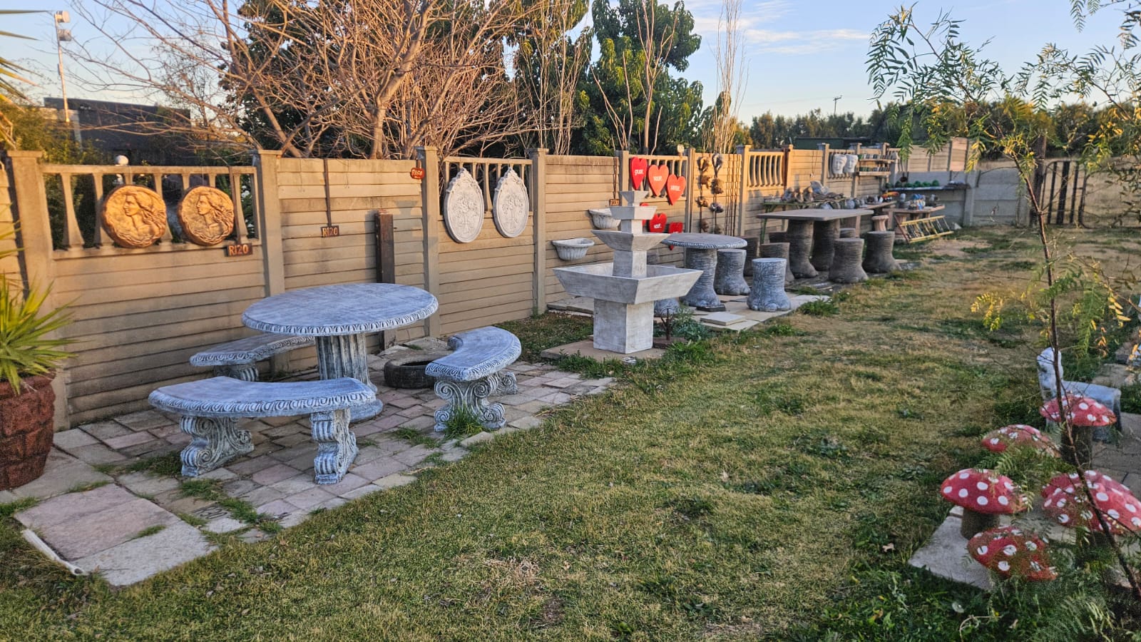 Concrete garden ornaments
