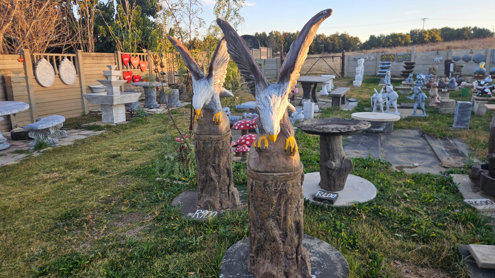 Concrete garden ornaments