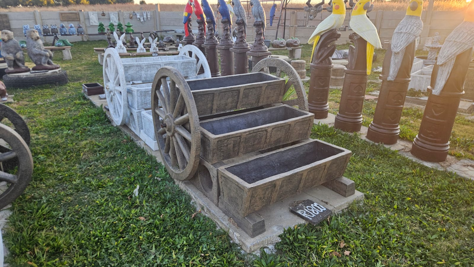 Concrete garden ornaments