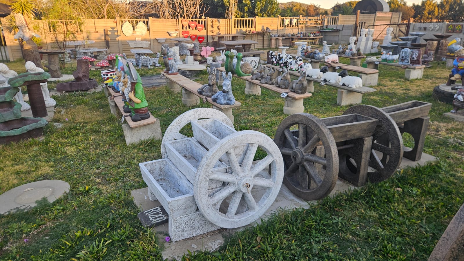 Concrete garden ornaments