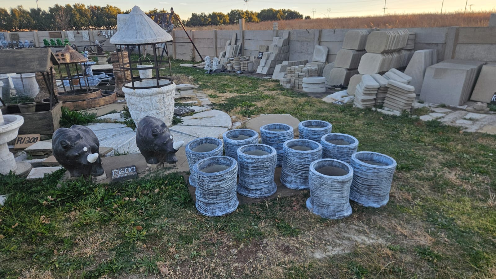 Concrete garden ornaments