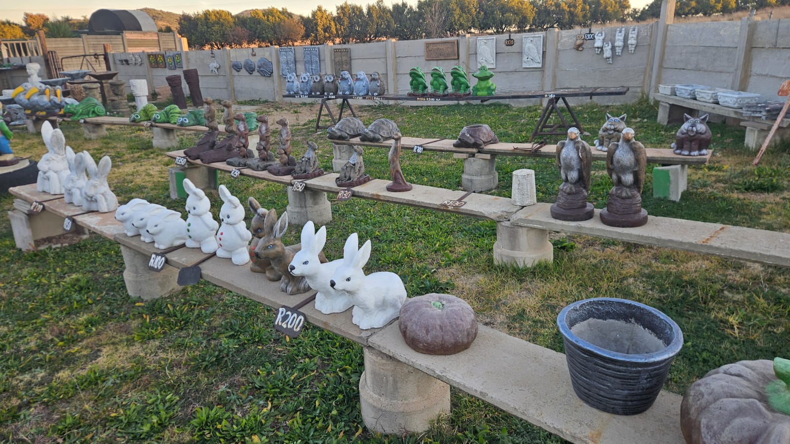 Concrete garden ornaments