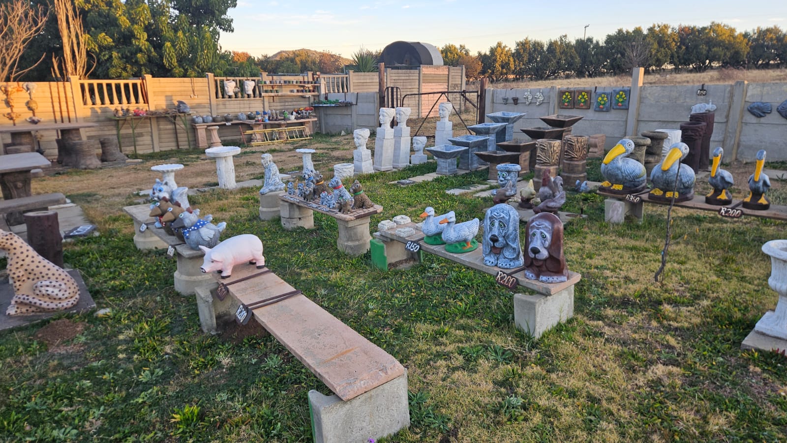 Concrete garden ornaments